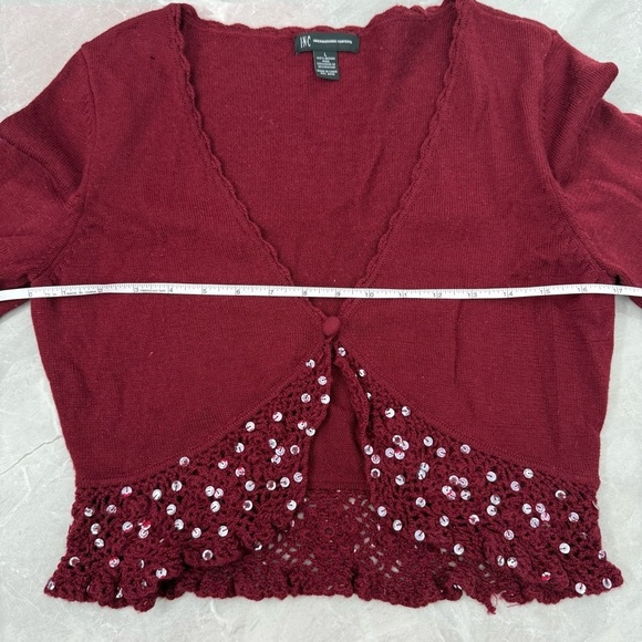 Women’s INC International Concepts 100% Merino Wool Cardigan Sequins Sweater - Picture 15 of 16